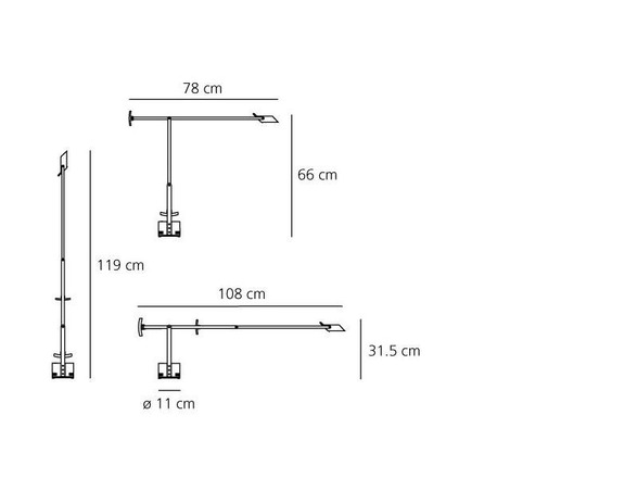 Artemide stolní LED lampa Tizio 7 W 220-240 V stmívatelná