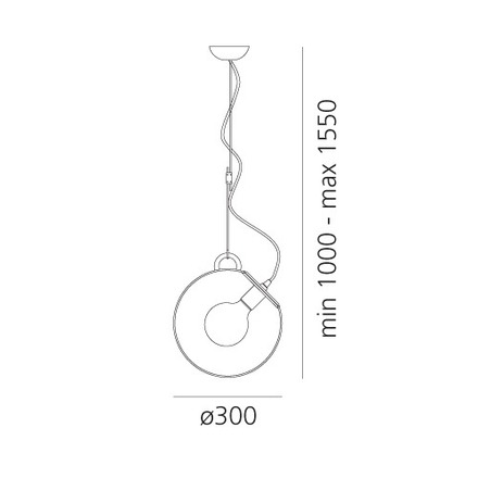 Artemide závěsné svítidlo Miconos E27 15W 220-240V chrom