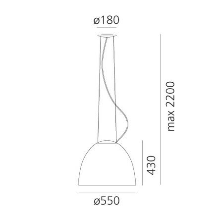 Artemide závěsné svítidlo Nur Gloss E27 21W bílá