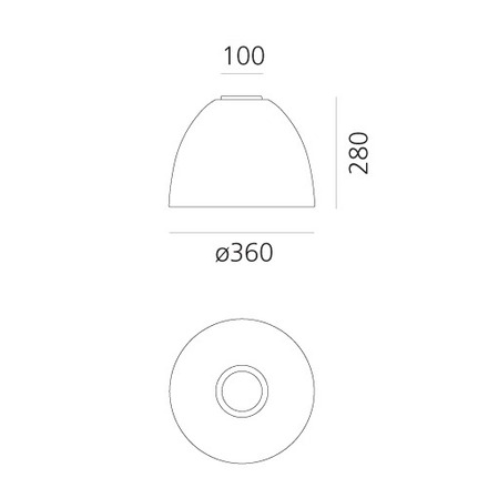 Artemide stropní svítidlo Nur Mini LED 30 W 220-240 V stmívatelné 2700K antracit