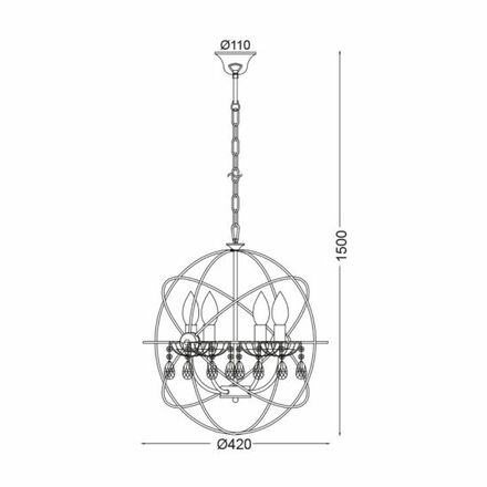 ACA Lighting Vintage závěsné svítidlo AD15004