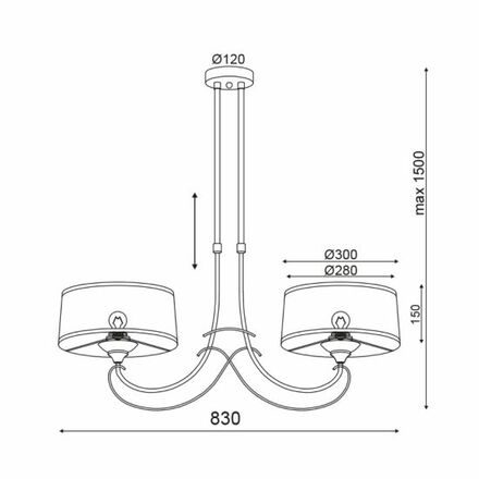 ACA Lighting Textile závěsné svítidlo AD80332P