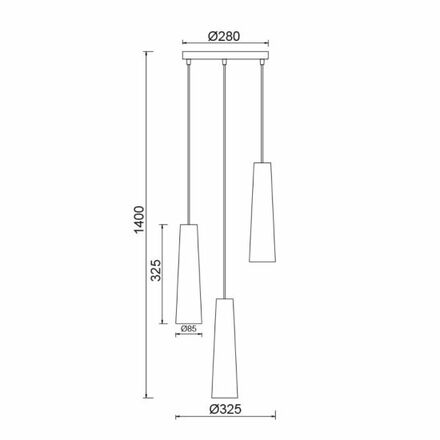 ACA Lighting Prim závěsné svítidlo DLA11423A