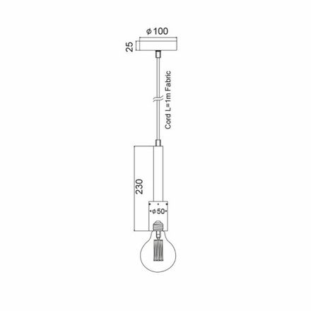 ACA Lighting Vintage závěsné svítidlo KS2084P51SBK