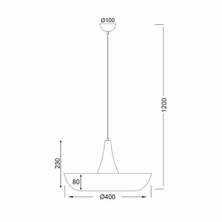 ACA Lighting Prim závěsné svítidlo OD5435BK