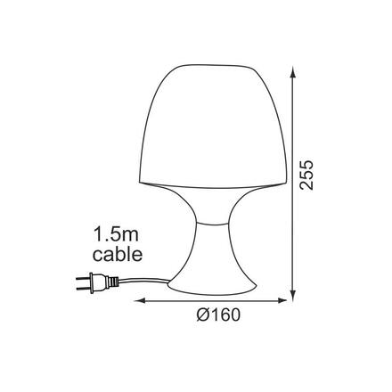 ACA Lighting Floor&Table stolní svítidlo 1024SBE