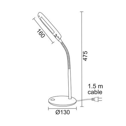 ACA Lighting Office LED stolní svítidlo 15205LEDBE