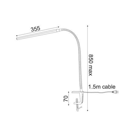 ACA Lighting Office LED stolní svítidlo 16055LEDBKC