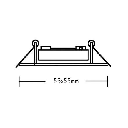 ACA Lighting bodové svítidlo hranaté zapuštěné MR11 BS3154 stříbrná BS3154CPMR11