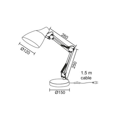 ACA Lighting Office stolní svítidlo 2918BK