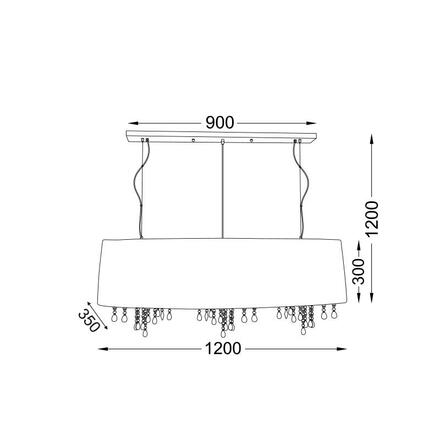 ACA Lighting Textile závěsné svítidlo 3P1200BK