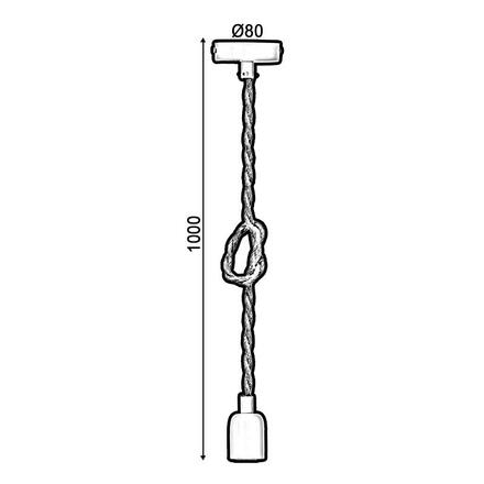 ACA Lighting Hang závěs 40WRR