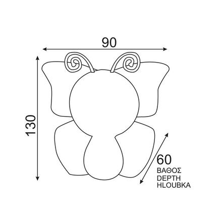 ACA Lighting Dětské LED noční svítidlo 851LED1P