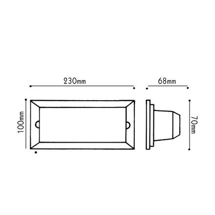 ACA Lighting zapuštěné venkovní svítidlo do zdi No63 E27 40W černá AC.045GL63B