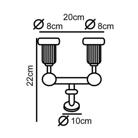 ACA Lighting venkovní bodové svítidlo PAR38 2xE27 No78-B AC.045GL78