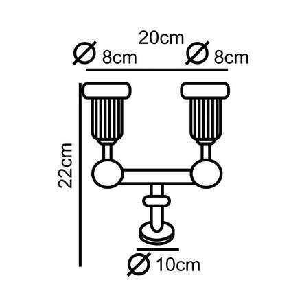 ACA Lighting venkovní bodové svítidlo PAR38 2xE27 No78-B AC.045GL78