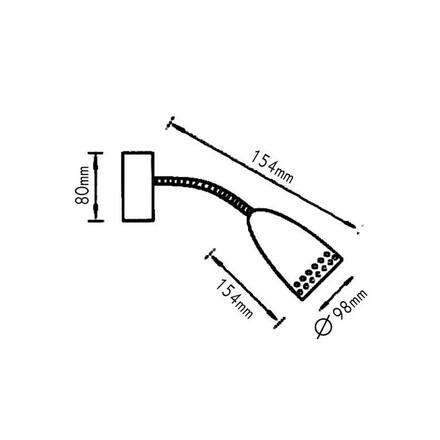 ACA Lighting nástěnné svítidlo E14 hliník INOX AC.045XFWL19