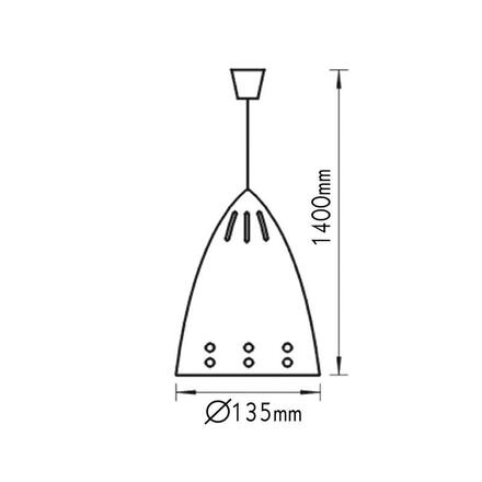 ACA Lighting závěsné svítidlo XF15B D13 AC.3XF15B