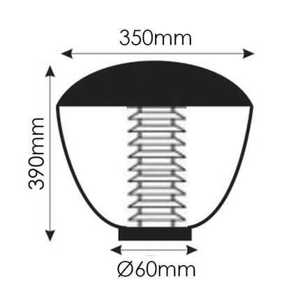 ACA Lighting hranatá hlava pro POLE D60 AC.NF1824