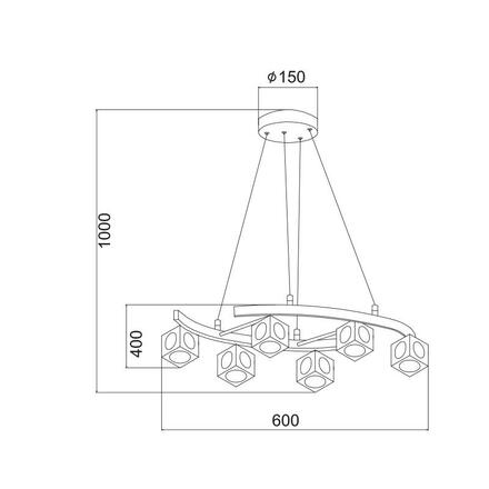 ACA Lighting Crystal závěsné svítidlo AD00836A