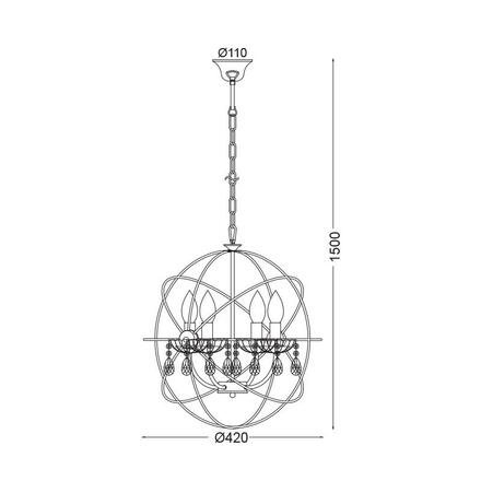 ACA Lighting Vintage závěsné svítidlo AD15004