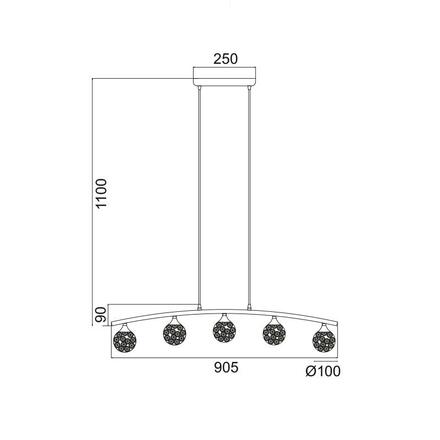 ACA Lighting Crystal závěsné svítidlo AD2012005P