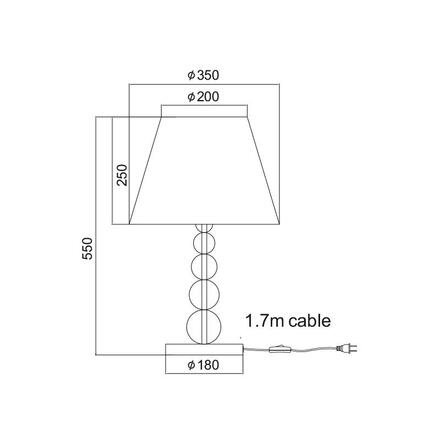 ACA Lighting Textile stolní svítidlo AD477211