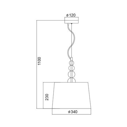 ACA Lighting Textile závěsné svítidlo AD477215
