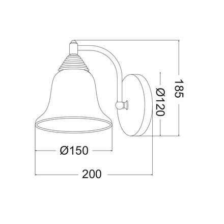 ACA Lighting Elegant nástěnné svítidlo AD80081W