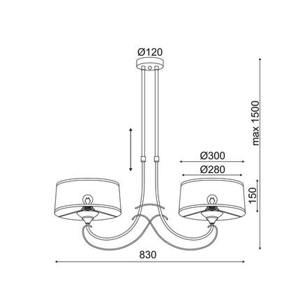 ACA Lighting Textile závěsné svítidlo AD80332P