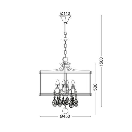 ACA Lighting Vintage závěsné svítidlo AD80375