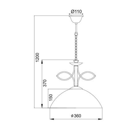 ACA Lighting Elegant závěsné svítidlo AD89061