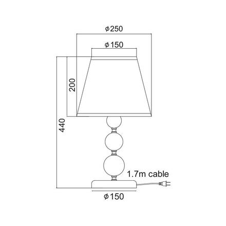 ACA Lighting Textile stolní svítidlo AD90041T
