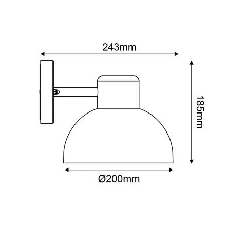 ACA Lighting Garden Wall venkovní nástěnné svítidlo BERO1WG