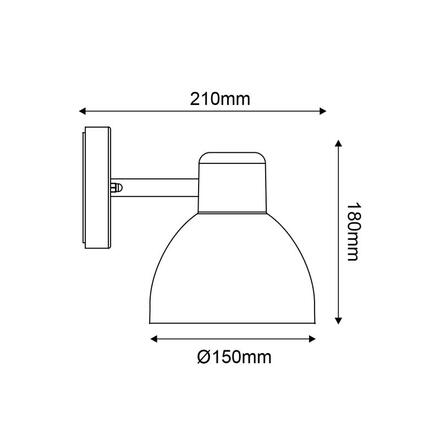 ACA Lighting Garden Wall venkovní nástěnné svítidlo BEROM1WBK
