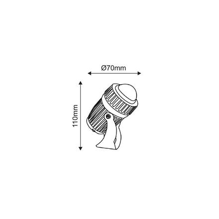 ACA Lighting LED venkovní reflektor 8W 450LM 3000K 8st. 230V AC IP66 Ra80 30.000h BFOCUS830