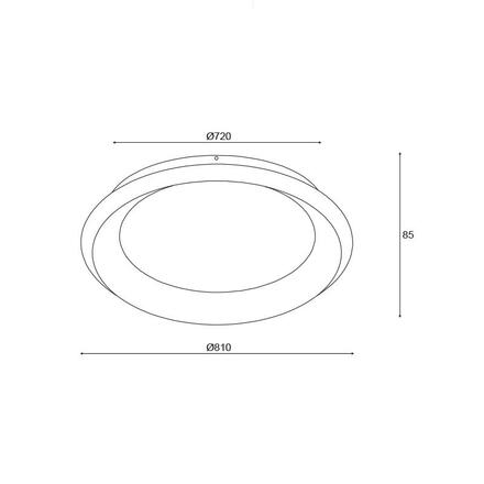 ACA Lighting Decoled LED stropní svítidlo BR71LEDC81BK