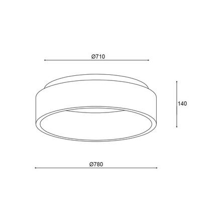 ACA Lighting Decoled LED stropní svítidlo BR81LEDC78WH