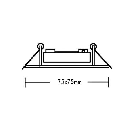 ACA Lighting bodové svítidlo hranaté zapuštěné MR16 BS3159 stříbrná BS3159CPMR16