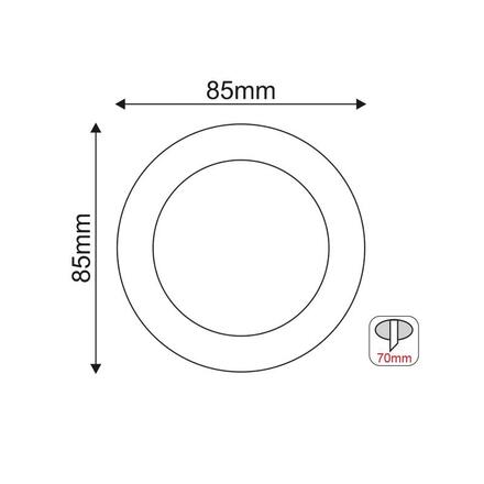 ACA Lighting zapuštěné svítidlo GU10 IP45 černá čirá sklo H85 BS34GUCRB