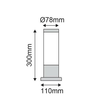 ACA Lighting venkovní stojací svítidlo 30cm E27 BT1003SO