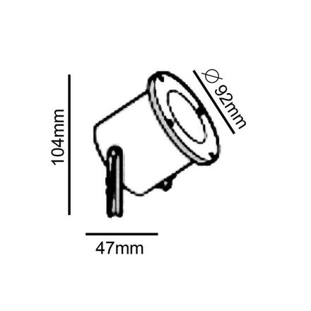 ACA Lighting Garden Spot venkovní bodové svítidlo BT9013AG