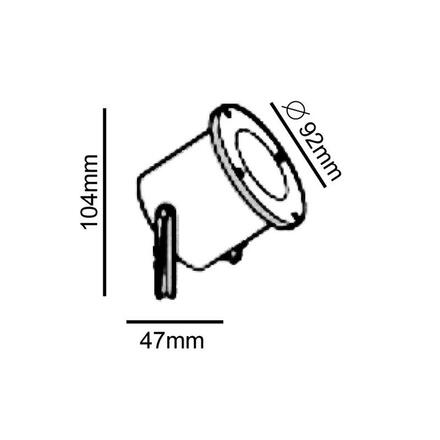 ACA Lighting Garden Spot venkovní bodové svítidlo BT9013B