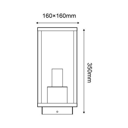 ACA Lighting černá venkovní stojací lampa CELIA 1XE27 IP44 čiré sklo CELIA1FBK