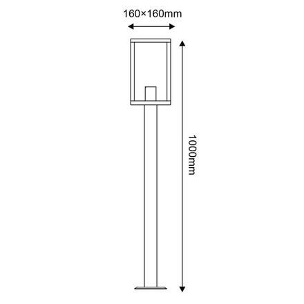 ACA Lighting Garden Pole venkovní svítidlo CELIA1POBK