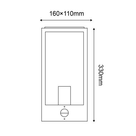 ACA Lighting Garden Wall venkovní nástěnné svítidlo CELIA1WWHPIR