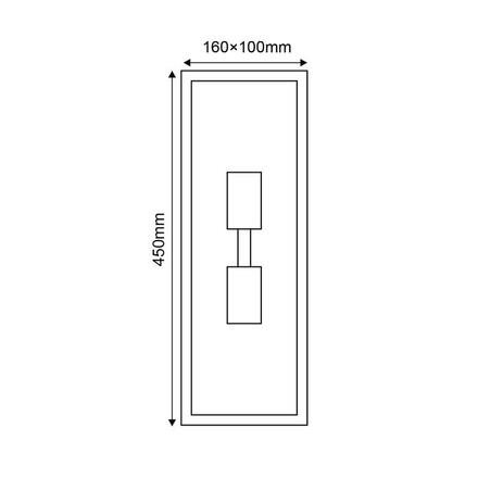 ACA Lighting Garden Wall venkovní nástěnné svítidlo CELIA2WWH