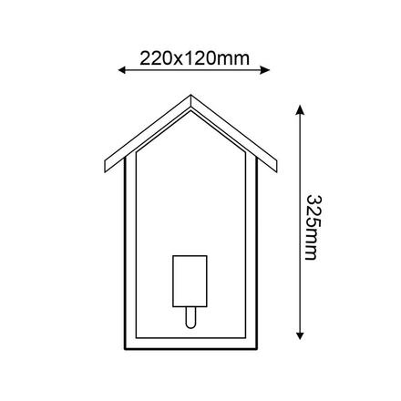 ACA Lighting Garden Wall venkovní nástěnné svítidlo CELIAH1WBK