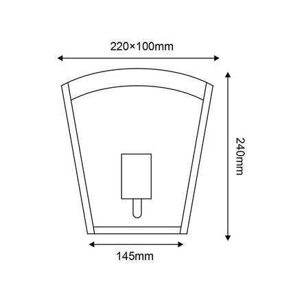 ACA Lighting Garden Wall venkovní nástěnné svítidlo CELIAV1WBK