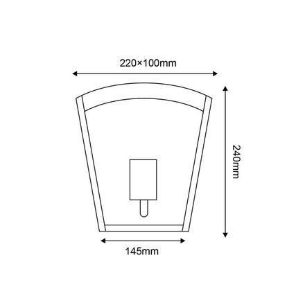 ACA Lighting Garden Wall venkovní nástěnné svítidlo CELIAV1WG
